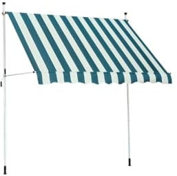 TrendLine Balkon-Markise 2,5 x 1,3 m grün-weiß gestreift Markise
