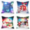 4er Set Weihnachten Kissenbezüge,LED Leuchtende Weihnachten Kissenbezug Kissenhülle Dekorative Dekokissen Sofakissen Wurfkissenbezug mit Reißverschluss für Sofa Couch Schlafzimmer Wohnzimme 45x45 cm