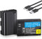 ENEGON LP-E6 LP-E6N Type C Charging Port Battery(2 * 2000mAh) for Canon EOS 5D Mark II/III/IV, 5DS, 5DS R, 6D,6D Mark II, 7D,7D Mark II, 60D, 70D, 80D, 90D