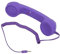 Auricular Retro del Teléfono de 3,5 M, Altavoz Atado con Alambre del Micrófono del Receptor del Teléfono Celular de la Prueba de la Radiación para Todos los Smartphones y (Purple)