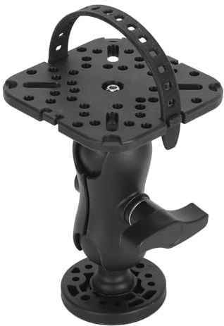Base di Montaggio per Ecoscandaglio, Supporto Universale per Staffa per Ecoscandaglio con Rotazione a 360°, Piastra di Montaggio a Base Rotonda, per GPSMAP HDS Barca Canoa