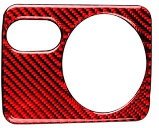 LohxA Auto-Scheinwerfer-Schalttafel-Rahmenverkleidung, Kohlefaser-Aufkleber für VW Golf 6 MK6 2008-2012, Innenzubehör,Red-RHD