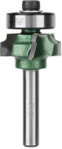 Yosoo Health Gear 1/4 Inch Shank Router Bit, Edge Trimmer, 4 Teeth, Tungsten Steel, Flush-Trim & Round-Over Cut