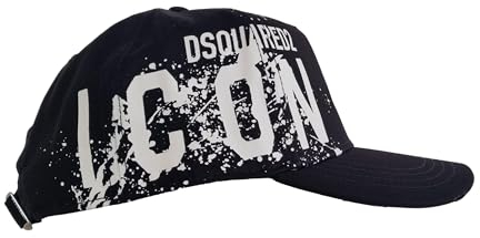 DSQUARED2 Baseball Cap BCM0790 Herren Icon Splash Schwarz, Schwarz , One size