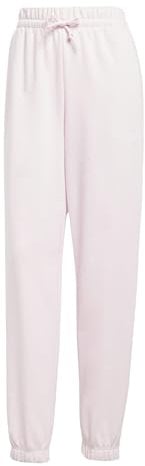 adidas Donna Essentials Linear French Terry Cuffed Pants, Clear Pink/White, XXS