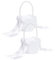 2 Stück Blumenmädchen Korb für Hochzeit, Satin Hochzeit Blumenkorb für Blumenmädchen Weiß Hochzeit Blumen Körbe