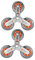 perfk Ruote per scale da 2 pezzi per scalatore per scale, carrello per scale, rotelle di ricambio per carrello a triangolo, carrello della spesa, rotelle