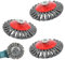 PRITOK Lot de 3 Brosses Métalliques pour Meuleuse d'Angle : Ø 125 mm Circulaire en Acier Flexible, pour Accessoires de Nettoyage et de Ponçage (M14)