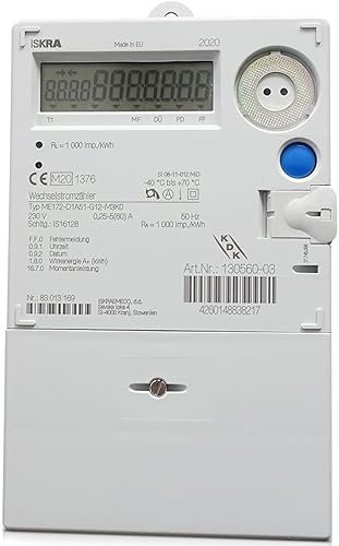 COUNT1 elektronischer 3-Punkt Wechselstromzähler 1x 230V (AC) 5/60A MID Ferrarisersatz mit Rücklaufsperre