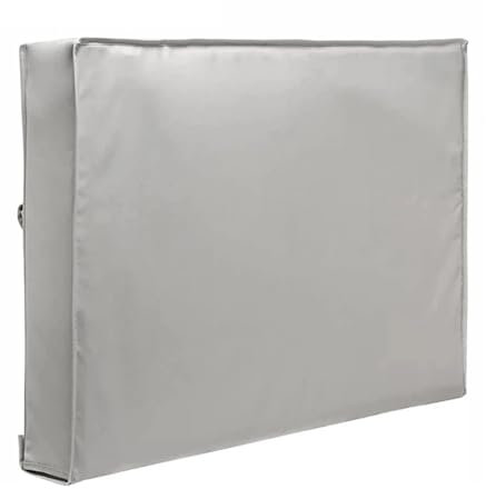Telo Copri Tavolo per Esterno Copertura Copertura Per Schermo TV Protezione Universale Resistente Alle Intemperie Custodia Impermeabile Antipolvere Per Televisore Da 22-65'' Con(Gray,60x65inch)