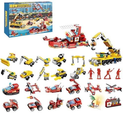 MasterBrickPlay Halloween Adventskalender 2024, Halloween Countdown Kalender Fahrzeugserie für schweres Gerät, Halloween Geschenk & Heim Dekoration