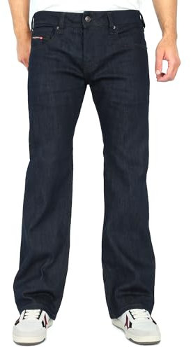 Diesel - Jean coupe bootcut droite Rinse Washed pour homme – Zatiny-X RB060, taille : W38, longueur : L32, bleu, 38W / 32L