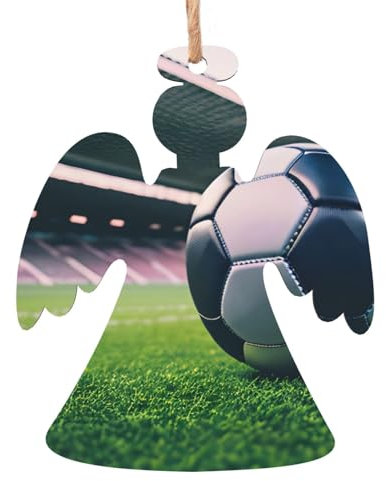 Holz Christbaumschmuck Fußball Druck Holz Weihnachtsbaum Ornamente Christbaumschmuck Holz Christbaumschmuck für Weihnachten Urlaub