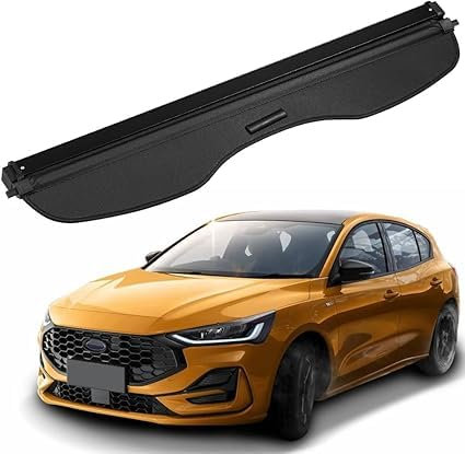 DKLIMA Auto Einziehbarer Laderaumabdeckung Frachtabdeckungen für Ford Focus 2009~2012,Shielding Trennwand Aufbewahrung Cargo Covers, Car Zubehör