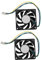 SAROAD 2X 70X70X15mm 12V 4 PWM Ventilador de Enfriador para Ordenador PC CPU Ventilador Negro