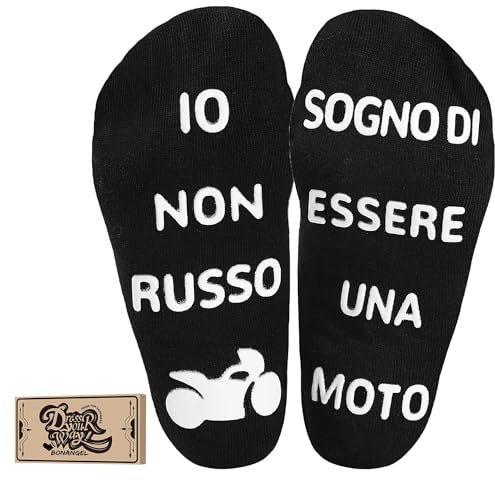 BONANGEL Lustige Socken mit Motorradaufdruck Geschenke für Männer