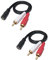 divuukyi Cavo da 2 RCA a 3,5 mm AUX a 2 RCA per cuffie femmina a 2 maschio adattatore da 1/8 a 2RCA audio cavo a Y per smartphone MP3