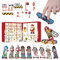 wqibq Countdown-Adventskalender Finger-Skateboard, Weihnachts-Finger-Skateboard-Adventskalender, Fingerbretter Weihnachts-Adventskalender, Fingerboard-Skate-Adventskalender für Kinder