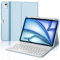 IVEOPPE Clavier iPad Air 11 Pouces M3/M2 (2025/2024), Coque Clavier AZERTY Français, Étui Clavier Détachable sans Fil Bluetooth pour iPad Air 11 M2 2024/M3 2025 11 Pouces, Bleu Ciel