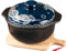 LSNNMU Cacerola Olla for estofado de cazuela de cerámica de 114oz/3400ml, cazuela de cerámica con patrón en Relieve de Pescado Azul, Perfecta for Cocina a Fuego Abierto, Gas, Sopa