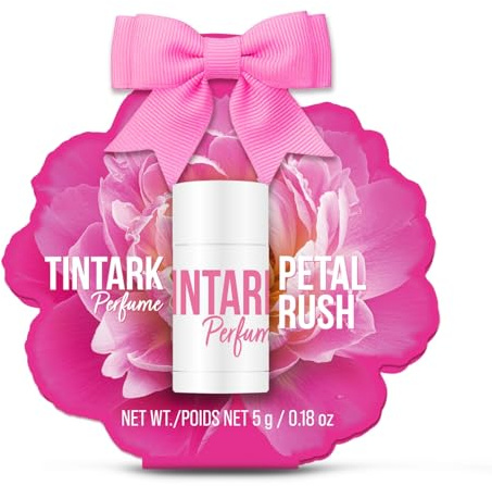 TINTARK Petal Rush Solid Perfume Balm for Women, 5 g | Purple passion fruit, peony & vanilla orchid notes. Soft stick format for pulse points, travel,, handbags & daily touch-ups