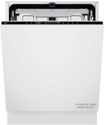 Vollintegrierter AEG 8000 Geschirrspüler, 60cm, smarte WiFi Spülmaschine, vielseitige Körbe & sichere Glasreinigung, ComfortLift Hebefunktion, 40 dB, LightOnFloor, nur 8,4L Wasserverbrauch, GI8200B4SC
