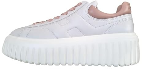 Hogan Scarpe Sneakers Donna H-Stripes HXW6450FC60LE90MA5 Avorio e Rosa Antico