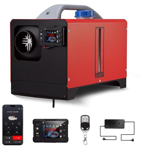 Dieselheizung 8KW 12V/24V/220V mit App-Steuerung, Höhenmodus, Auto Start-Stopp, Standheizung für Wohnmobil, tragbar