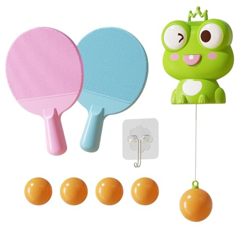 Tischtennis-Trainer - Indoor Hangable Door Pong Set, Hanging Table Tennis Trainer | Portable Tables Tennis Training Equipment with Rackets & Balls | Solo Practice Tool for Skill Training
