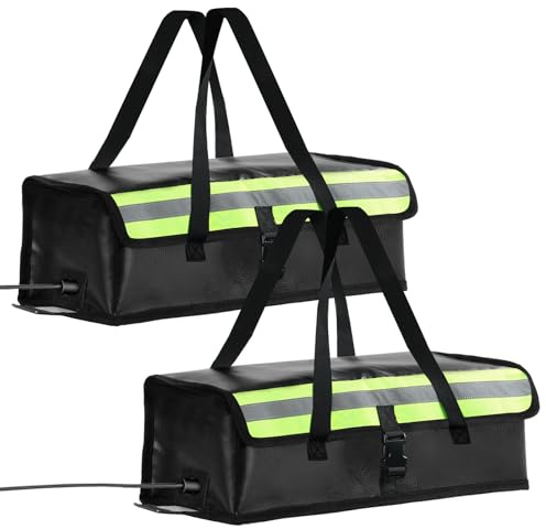 Easyhomie E-Bike Battery Bag, Fireproof & Waterproof Large Lipo Battery Safe Bag (50x15x15cm/19.6x5.9x5.9in) for Storage and Charging (Up to 2300°C) (2Pcs)