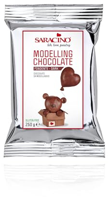 Zuckerpapier24 Modellierschokolade BRAUN von Saracino 250g – Perfekt zum Modellieren und Überziehen von Torten sowie Mischen mit Fondant [DEC002K025]