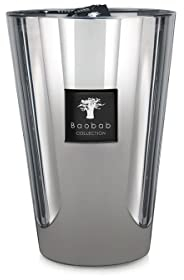 Baobab Duftkerze Les Exclusives Platinium Max 24 mit der Duftnote Amber-Grapefruit-Vetiver, Brenndauer: 400 Stunden, Höhe: 24cm, MAX24PLA