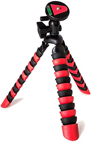 Eurosell Premium Line Tripod 1 28 cm cámara trípode cámara trípode flexible Tripod Trípode flexible para cámara digital DSLR Actioncam GoPro de vídeo Calidad Profesional Burbuja