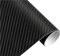 WDragon - Rollo de vinilo adhesivo decorativo 3D, fibra de carbono, 60 x 200 cm, color negro