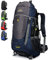 Doshwin 70L Trekkingrucksack Campingrucksack Reiserucksack Wanderrucksack Großer Rucksack für Damen Herren (Dunkelblau)