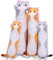 AMOZO Katze Kuscheltier Stofftier Lange Katzen Kissen Plüschtiere Kawaii große süße Cat Plüsch Sofakissen Geschenke für Freunde Kinder Dekoration(Gray,90cm)