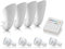 Auraglow Plugin GU10 Spotlight Uplighter Wall Wash Light Plug Socket Lamp with Colour Changing LED Smart Bulb & Touch Panel Switch - 4 Pack