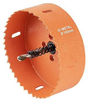 Meccion M42 Seghe a Tazza Bi-metallica, HSS Sega a Tazza per Fori Rapida con Albero e Trapano di Centraggio per Legno, Lamiera, Cartongesso, Metallo Morbido, Plastica (100mm)