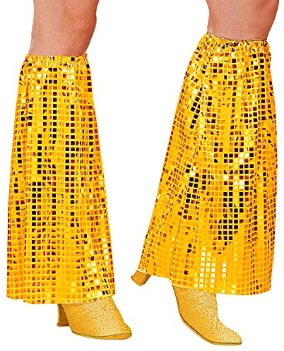 W WIDMANN MILANO Party Fashion - Pailletten Beinwärmer, 70s Disco Style, 1 Paar, Retro, Disco, Karneval, Mottoparty