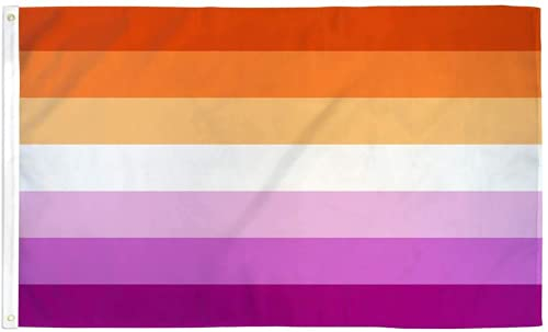 SHINsuke Progress Sunset Lesbischer Stolz Flagge 90 x 150 cm, LGBT LGBTQ Sonnenuntergang Lesben Stolz Flaggen Banner UV farbbeständig doppelseitig für drinnen und draußen