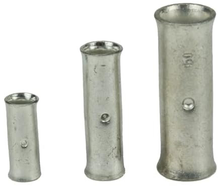 UKCable-Ties 5x Copper Tube Butt Connectors 6mm - 120mm ² mm Wiring Wire Cable Crimp Connector (Cable Size - 16mm²)