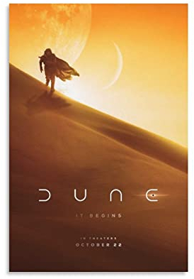 KKMM Filmposter Dune Klassisch Wandkunst Poster Malerei Leinwand Poster Kunstwerke Geschenkidee Wohnzimmer Ästhetik 50 x 75 cm