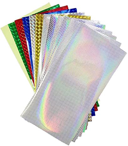 Jenny Watson 12 Stück Angelköder Aufkleber Flash Tape für Angelköder Herstellung DIY Handwerk praktische Metallköder Köder ändern Farbe Aufkleber Angelzubehör (20 x 10 cm)