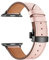 Correa de cuero para Apple Watch Band 45mm 44mm 42mm 49mm Correa de cuero genuino Pulsera de repuesto para iwatch Ultra Series 8 7 6 SE 5 4 3 2 1, Botón Negro Rosa