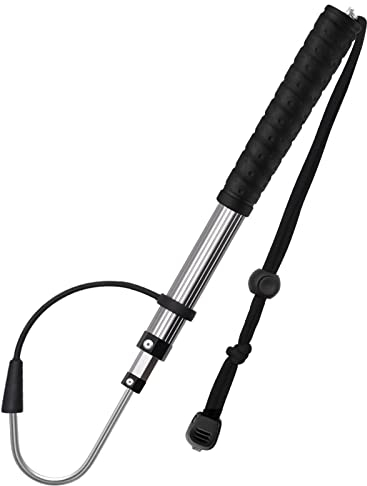 SAN LIKE Gaff da Pesca Retrattile in Lega di Alluminio, Pesca Gaff Gancio per Pesca Telescopica, Pinza da Pesca, Gancio Affilato, Attrezzatura da Pesca Hook Tackle con Impugnatura Morbida, Grigio