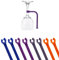 Zaky Weinglas Stielhalter für Geschirrspüler Aufsatz Küche Gadget Silikon Geschirrspüler Safe Aufsatz (Multicolor/8 Stück)