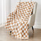 Edenleaf Karierte Decke, Flanell-Überwurf, Decken, weich, gemütlich, kariert, Gitterdruck, Schachbrett, Gingham-Muster, Überwürfe für Bett, Sofa, Couch für alle Jahreszeiten, 152,4 x 203,2 cm, Blond