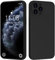 HGH Flüssig Silikon Hülle für iPhone 11 Pro Hülle, Hanyhülle iPhone 11 Pro, Schutzhülle Case Cover Innenfutter Abdeckung,360° Voll abgedeckte stoßfeste Handyhülle für iPhone 11 Pro 6.1 Schwarz