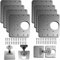 8 Pièces Plaque Reparation Charniere Porte d'armoire,plaque de réparation de charnière de porte de placard de cuisine avec trou, supports de fixation plats en acier inoxydable avec vis