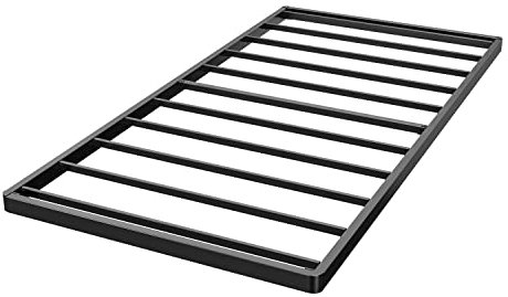 Aardhen Twin 2 Inch Box Spring & Bed Slat Replacement/Metal Frame with Steel Slats/Quick Lock Bunkie Board/Easy Assembly